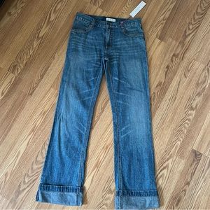 NEW Jill Stuart Frontier Jeans sz 6 NWT classic wash, cuffed slightly flared‎